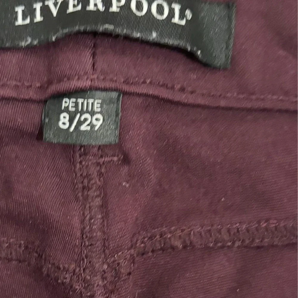 Liverpool burgundy high-waisted pants work wear casual wear Size 8P